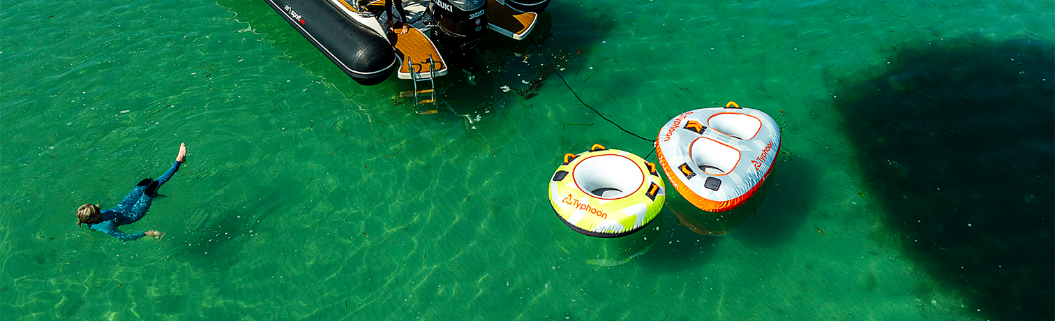Typhoon equipment in use on the water
